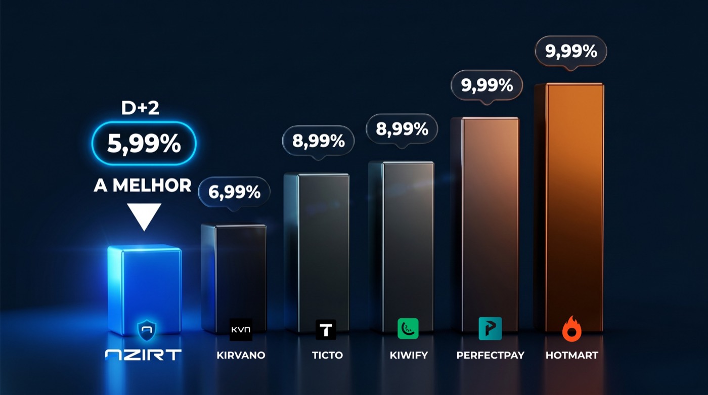 9,9% em cada venda pra quem está começando. E você ainda paga isso pro resto da vida se não migrar.